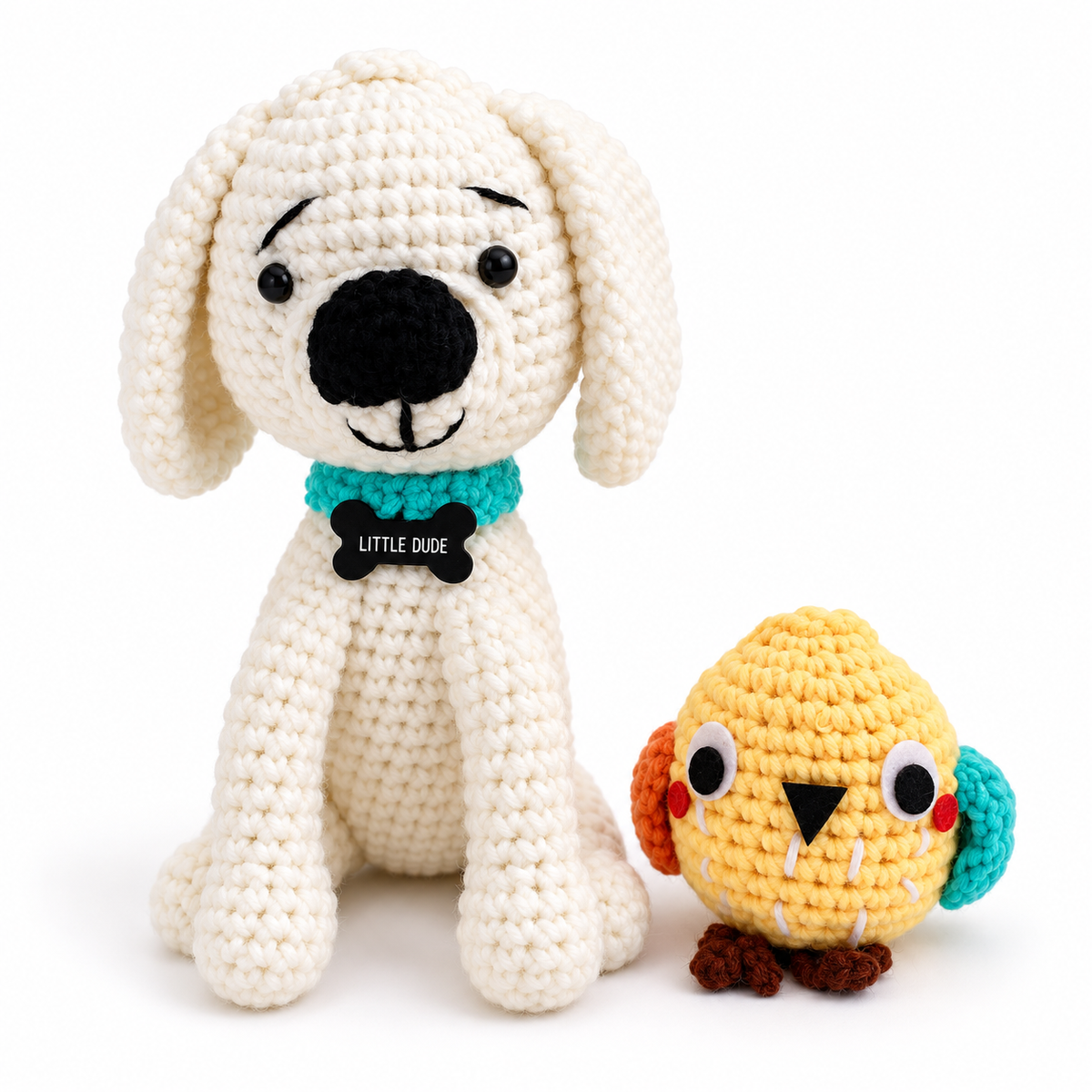 Little Dude + Bird Plush Pair
